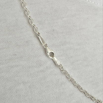 925 Sterling Silver 3mm Oval Belcher Chain