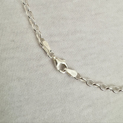 925 Sterling Silver 3.5mm Oval Belcher Chain
