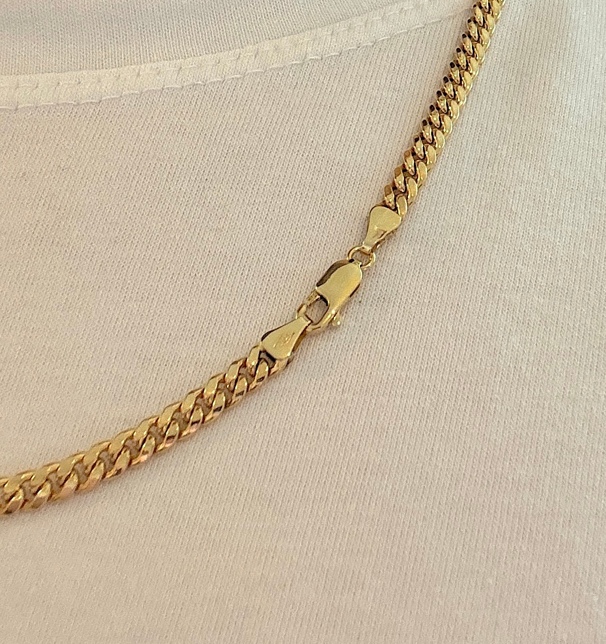 9ct Yellow Gold 5mm Cuban Chain