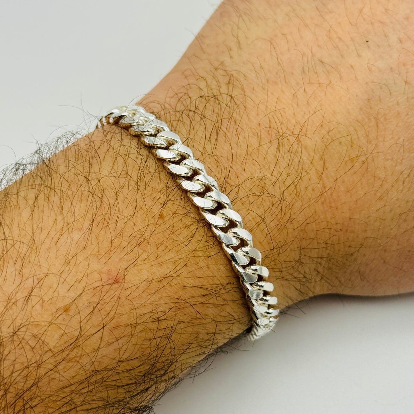 925 Sterling Silver 6mm Miami Curb Cuban Bracelet 7.5" - 8.5"