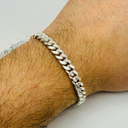 925 Sterling Silver 6mm Miami Curb Cuban Bracelet 7.5" - 8.5"