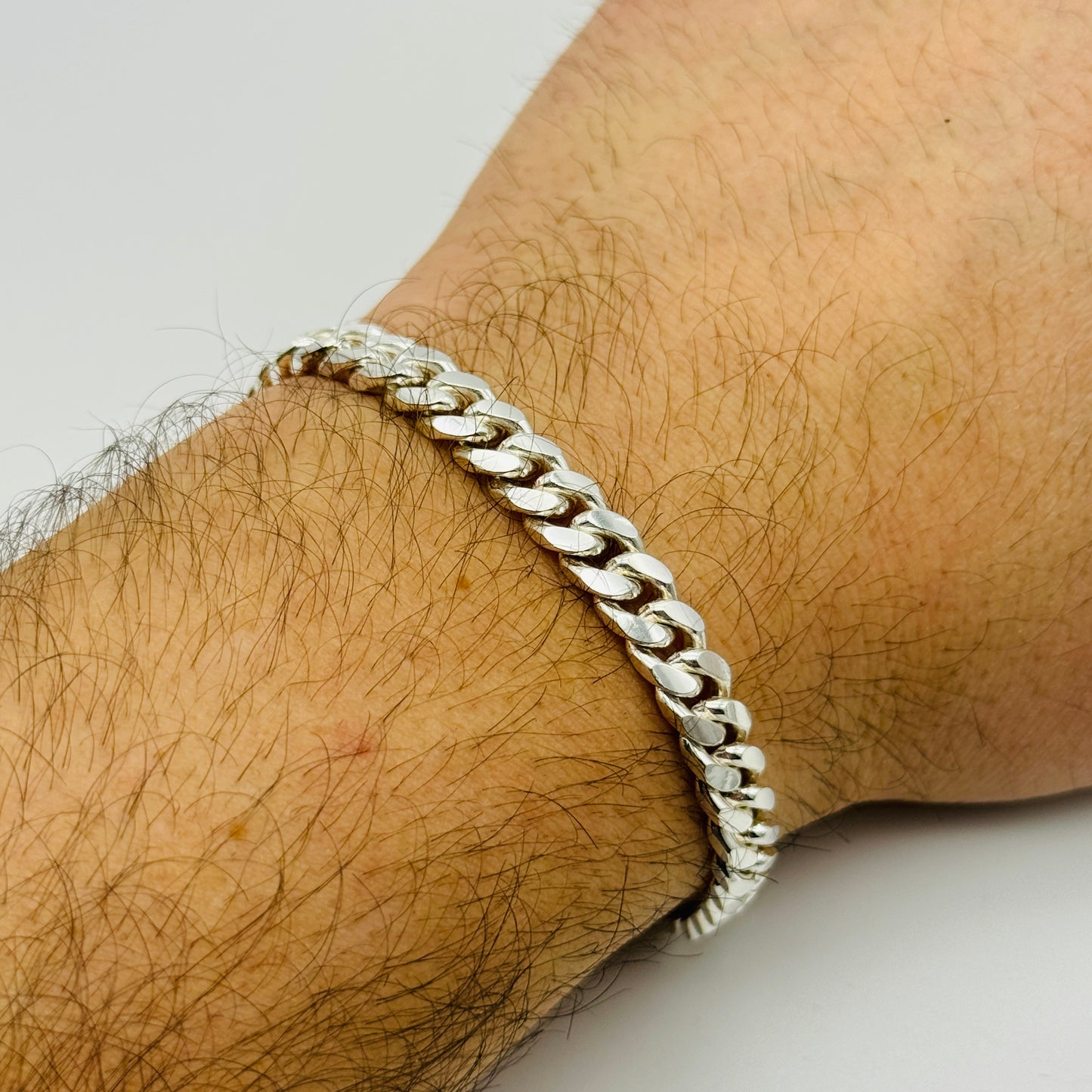 925 Sterling Silver 6mm Miami Curb Cuban Bracelet 7.5" - 8.5"