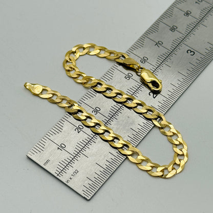 375 9ct Yellow Gold 5mm Curb Bracelet 7.5" - 8.5"