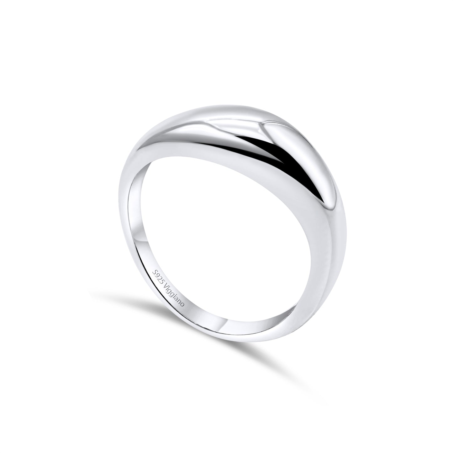 925 Sterling Silver 6mm Plain Dome Stackable Ring