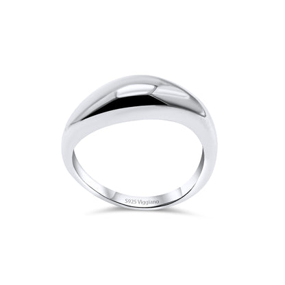 925 Sterling Silver 6mm Plain Dome Stackable Ring