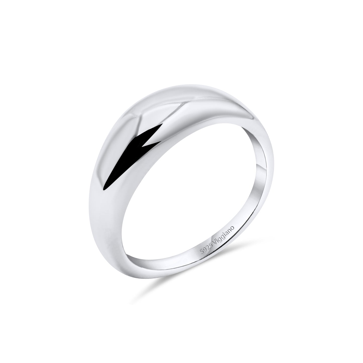 925 Sterling Silver 6mm Plain Dome Stackable Ring