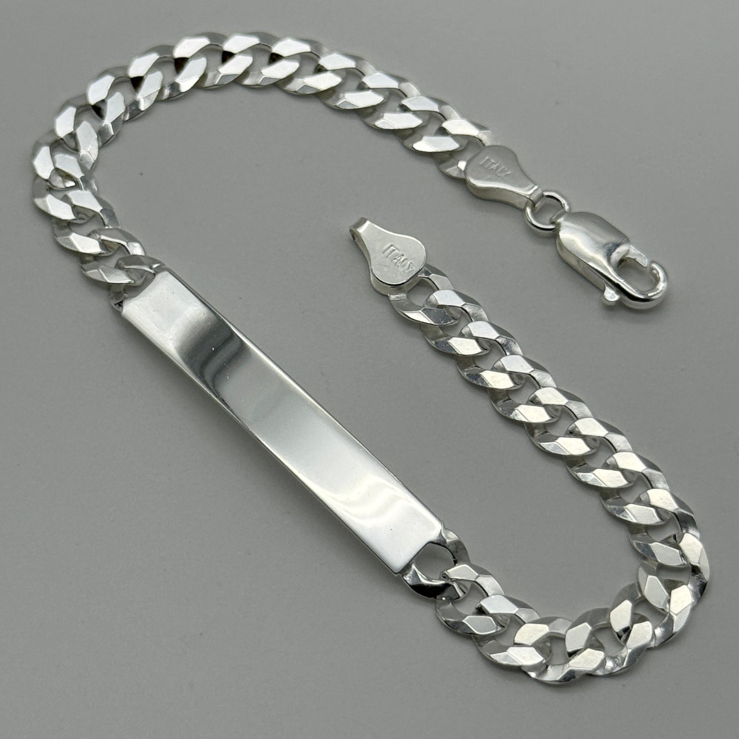925 Sterling Silver 6mm Curb ID Bracelet 8 Inch