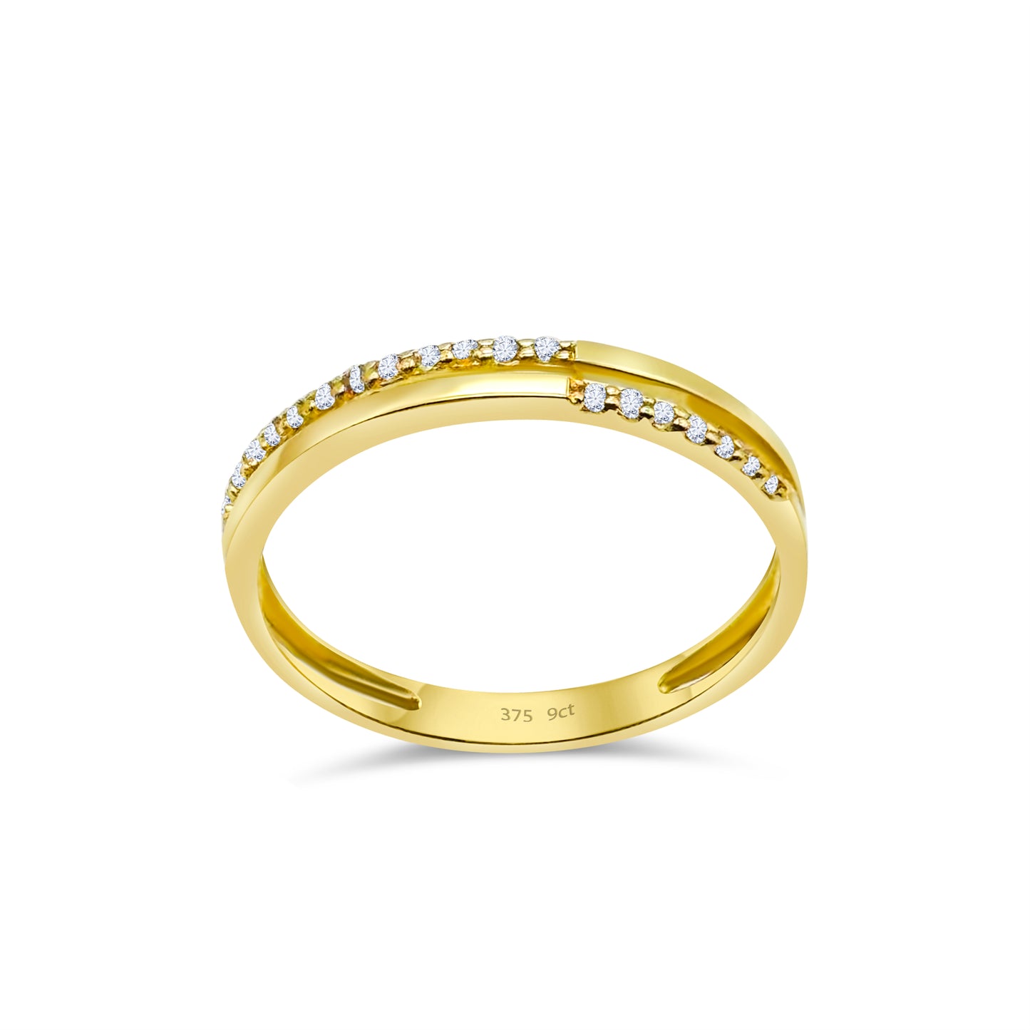 9ct Yellow Gold Double Side Band Ring