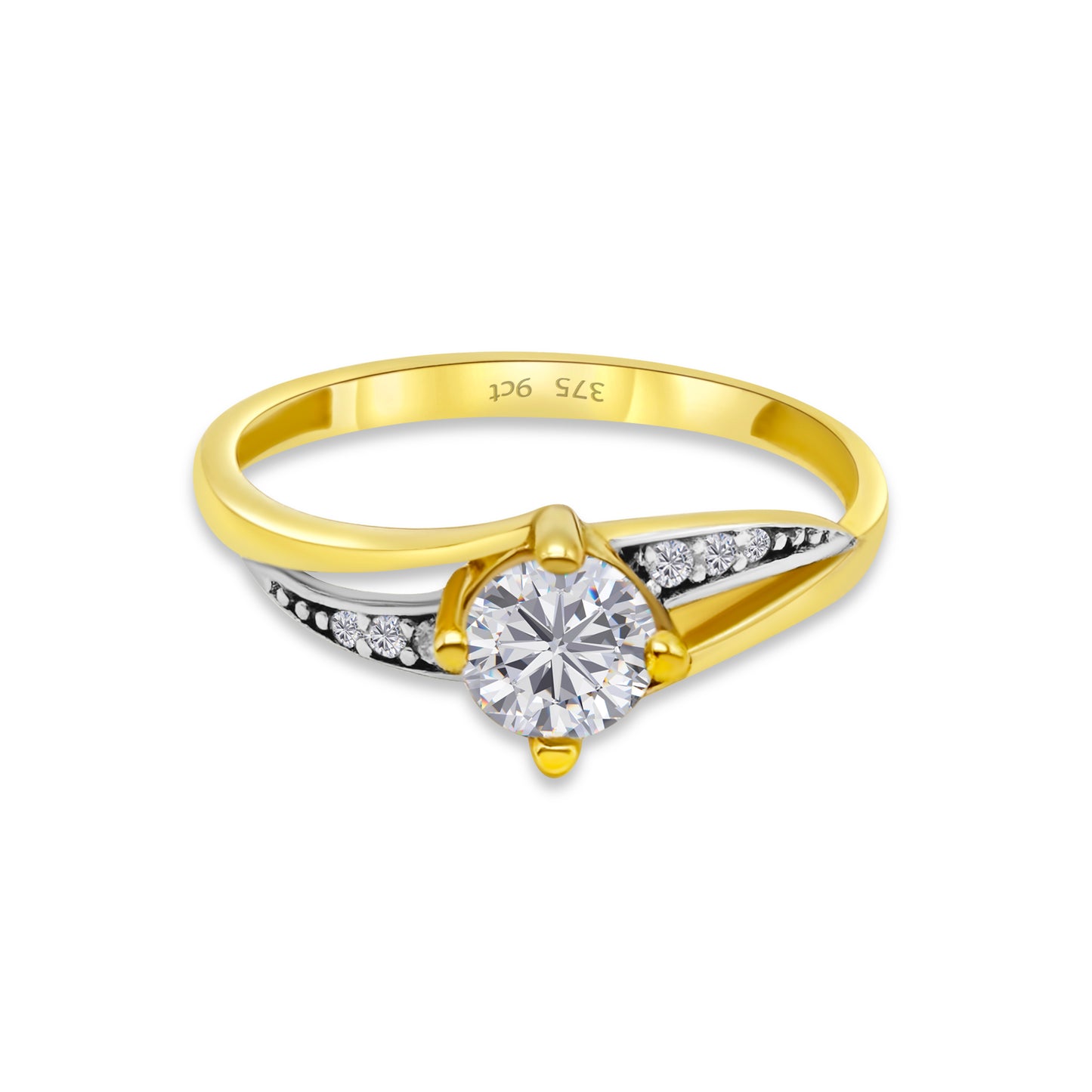 9ct Yellow Gold Diamond Solitaire Engagement Ring