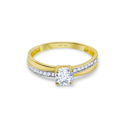 9ct Yellow Gold Diamond Solitaire Engagement Ring