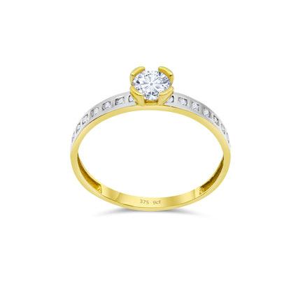 9ct Yellow Gold Diamond Solitaire Engagement Ring