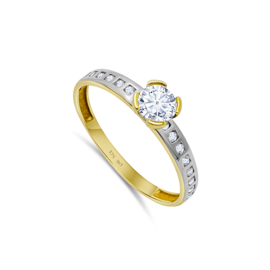 9ct Yellow Gold Diamond Solitaire Engagement Ring