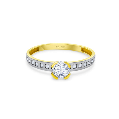 9ct Yellow Gold Diamond Solitaire Engagement Ring