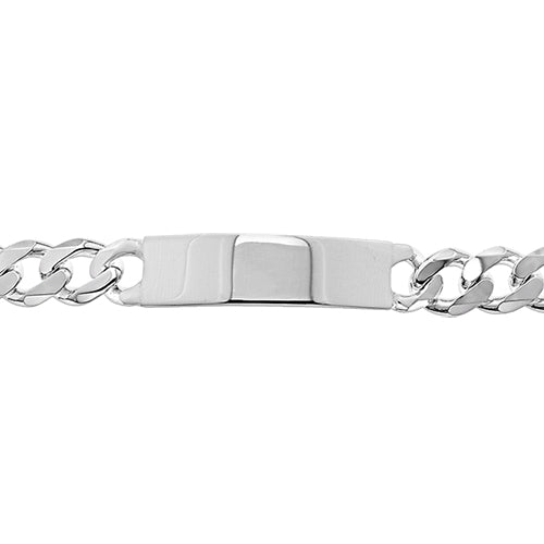Sterling Silver Gent's Curb ID Bracelet - jewellerysavers