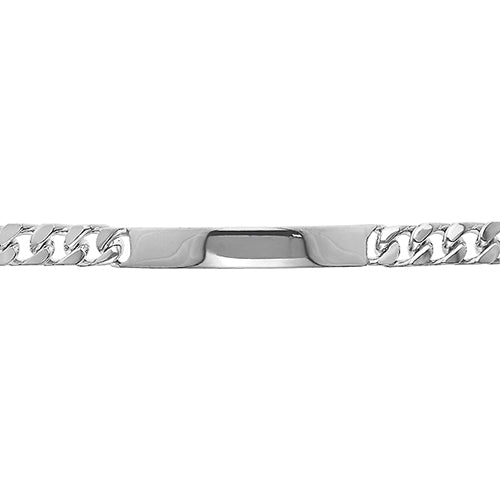 925 Sterling Silver Personalised Gent's Curb ID Bracelet - jewellerysavers