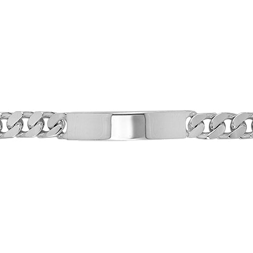 925 Sterling Silver Personalised Heavy Gent's Curb ID Bracelet - jewellerysavers