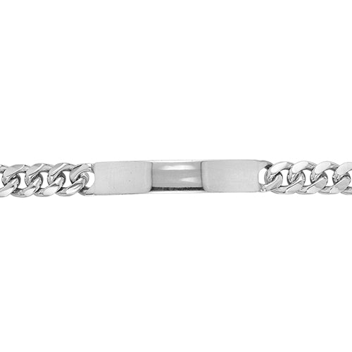 925 Sterling Silver Personalised Gent's Curb Bracelet - jewellerysavers
