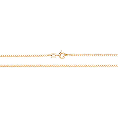 9ct Gold Light Flat Curb Chain Necklace - jewellerysavers