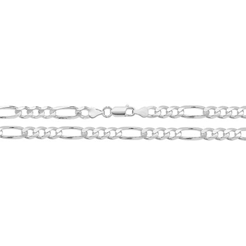 925 Sterling Silver Heavy Gent's Figaro Chain - jewellerysavers