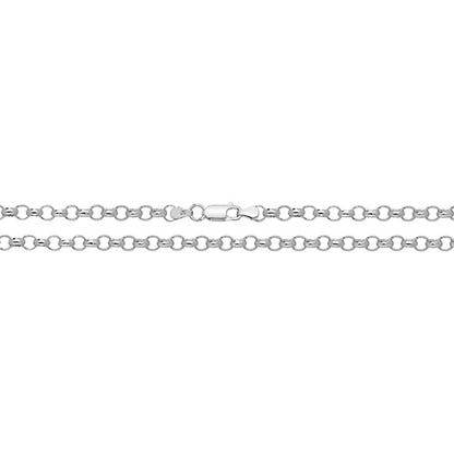 925 Sterling Silver Round Belcher Chain Necklace - jewellerysavers