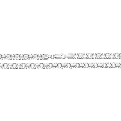 925 Sterling Silver Flat Byzantine Chain - jewellerysavers