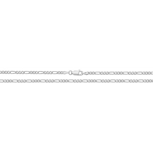 925 Sterling Silver Light Figaro Chain Necklace - jewellerysavers