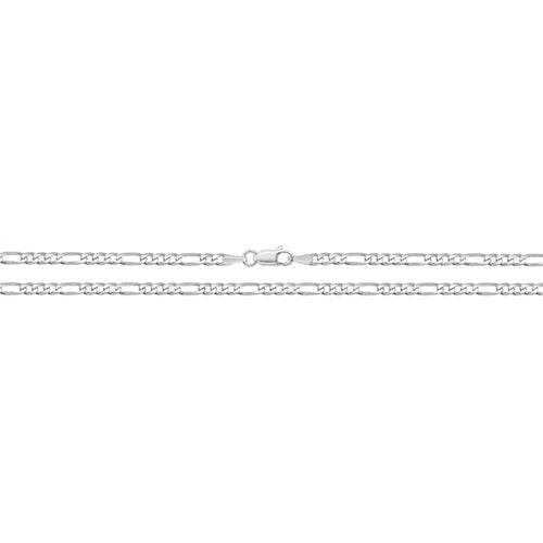 925 Sterling Silver Light Figaro Chain Necklace - jewellerysavers
