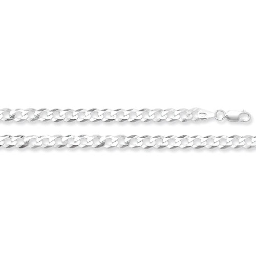 925 Sterling Silver Flat Open Curb Chain - jewellerysavers