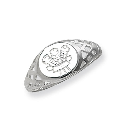 925 Sterling Silver Ladies Maiden's Cletic Feather Ring - jewellerysavers